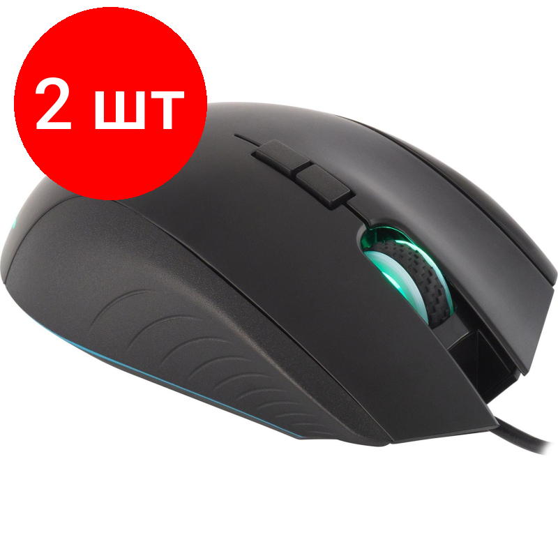 Комплект 2 штук, Мышь компьютерная Acer OMW123 черн оптическая 6400dpi/8but (ZL.MCEEE.00X)