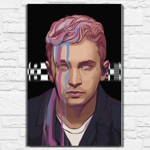 Картина по номерам на холсте музыка Twenty One Pilots (Тайлер Джозеф) - 13632 В 60x40