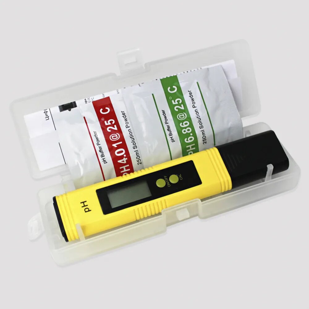 Цифровой измеритель кислотности воды Vegebox, желтый