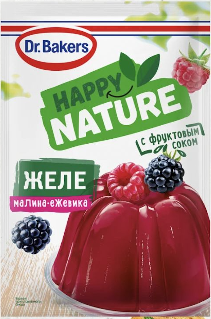 Желе Happy Nature с Малиной и Ежевикой 3 уп по 41 гр