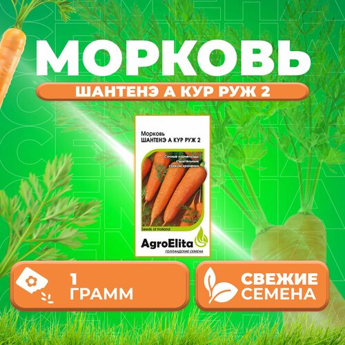 Морковь Шантенэ А Кур Руж 2, 1,0г, AgroElita (1 уп) семена ваше хозяйство морковь шантенэ а кур руж 2 1 г