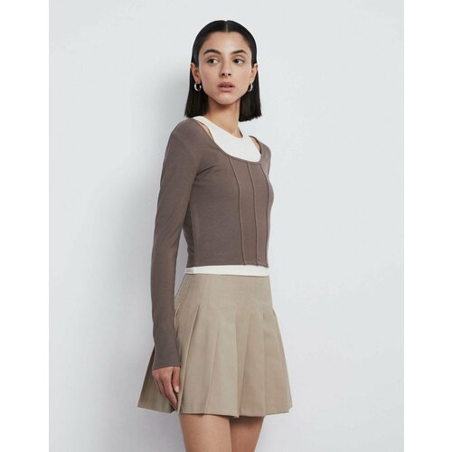 фото Юбка gloria jeans, размер s (40-42), бежевый