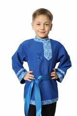 Русская народная рубаха для мальчика косоворотка синяя