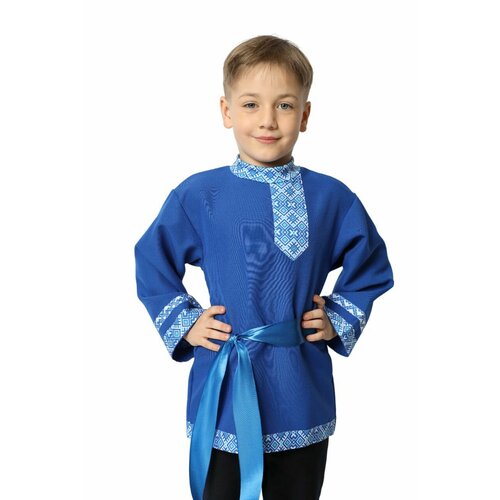 Русская народная рубаха для мальчика косоворотка синяя русская народная рубаха косоворотка для мальчика синяя