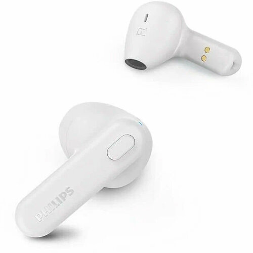 Bluetooth наушники вкладыши с микрофоном TWS Philips TAT1138WT/10 беспроводная мобильная гарнитура, белые — фото 1