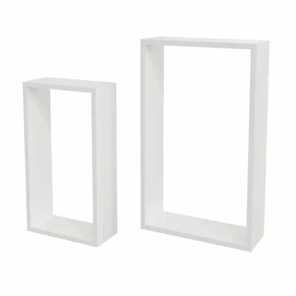 Полка настенная Spaceo 45x27 см/40x22 см МДФ цвет белый 2 шт