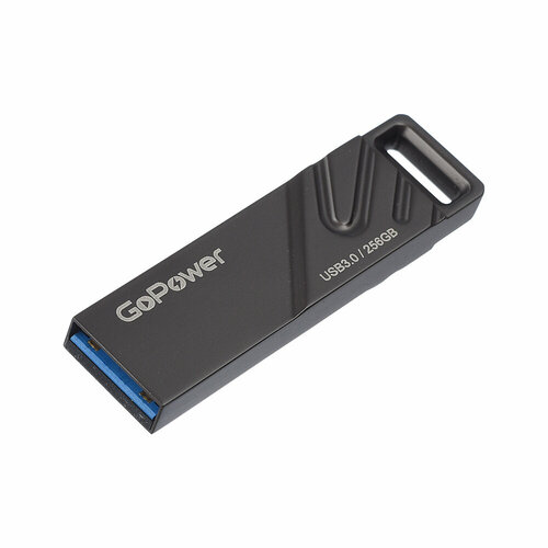 Флеш-накопитель GoPower TITAN 256GB USB 3.0 металл черный графит