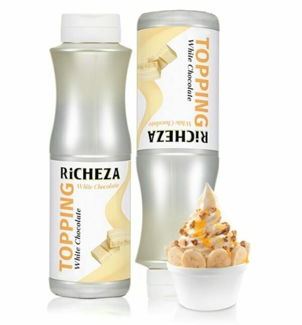 Топпинг RiCHEZA Белый Шоколад бутылка пластик (1кг) шт