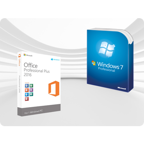 Microsoft Windows 7 Professional + OFFICE 2016 Pro Plus / Полный пакет / Лицензия / Русский язык