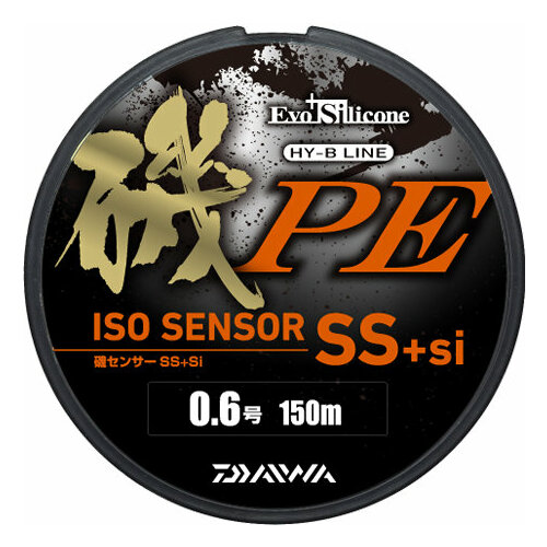 шнур плетеный daiwa regal sensor чёрный 0 153мм 150м 3кг Шнур плетеный Daiwa Iso Sensor SS+SI, 150м, 1.0