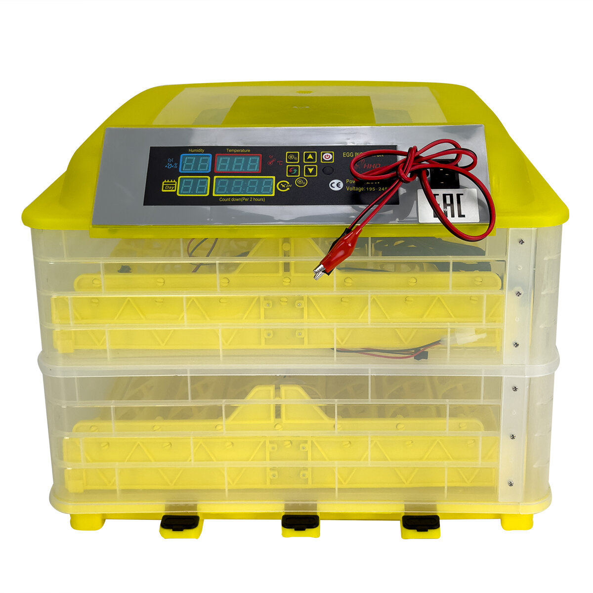 Инкубатор HHD 112 автоматический для яиц на 220В/12В от сети и аккумулятора