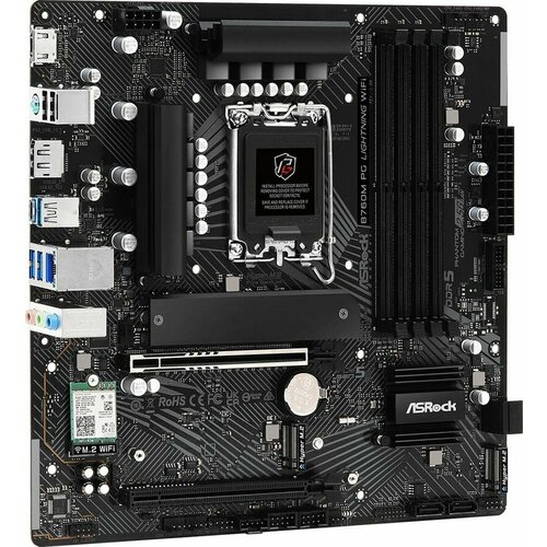 Материнская плата ASROCK B760M PG LIGHTNING WIFI LGA 1700 Intel B760 mATX Ret 2471000₽