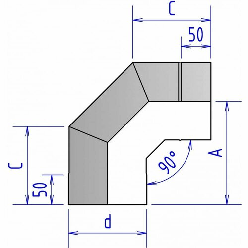 Отвод феникс Дымоходы 000000812
