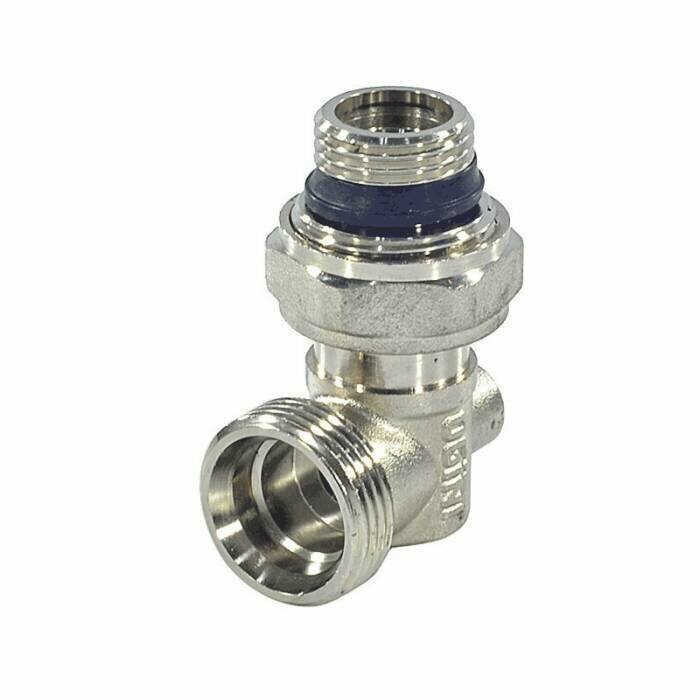 фото Узел нижнего подключения раздельный Ду 15 Ру10 1/2"x3/4"ЕК угловой Ogint