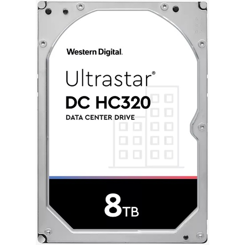 Жесткий диск Western Digital Ultrastar DC HС320 HDD 3.5 SATA 8Тb, 7200rpm, 256MB buffer, 512e (HUS728T8TALE6L4 ), 1 year (0B36452) для домашних пк western digital жесткий диск western digital wd1600jd 160gb sata 3 5 hdd