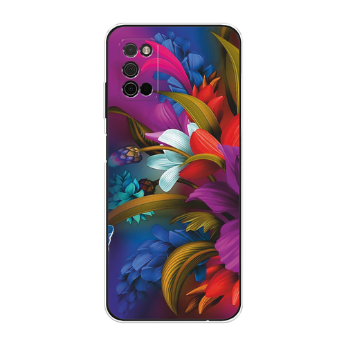 Силиконовый чехол на Samsung Galaxy A03s / Самсунг Галакси A03s Фантастические цветы