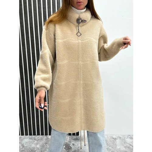 Кардиган, размер 48/54, бежевый