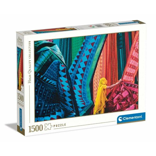 Пазл для взрослых Clementoni 1500 деталей: Разноцветные ткани