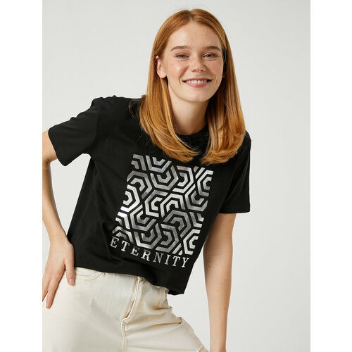 фото Футболка koton, размер s, черный