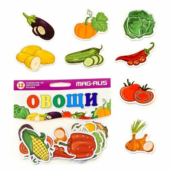 MAG - RUS Набор магнитных карточек "овощи"