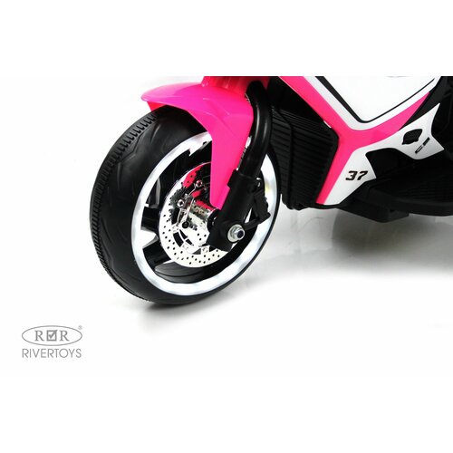 RiverToys Детский электромотоцикл K222AM розовый