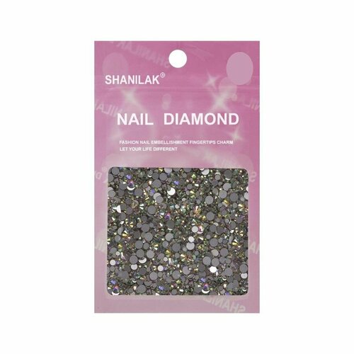 Nail Art Стразы для ногтей микс размеров, голография, 2 упаковки