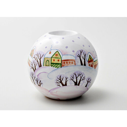 Подсвечник Зимний день Круглый