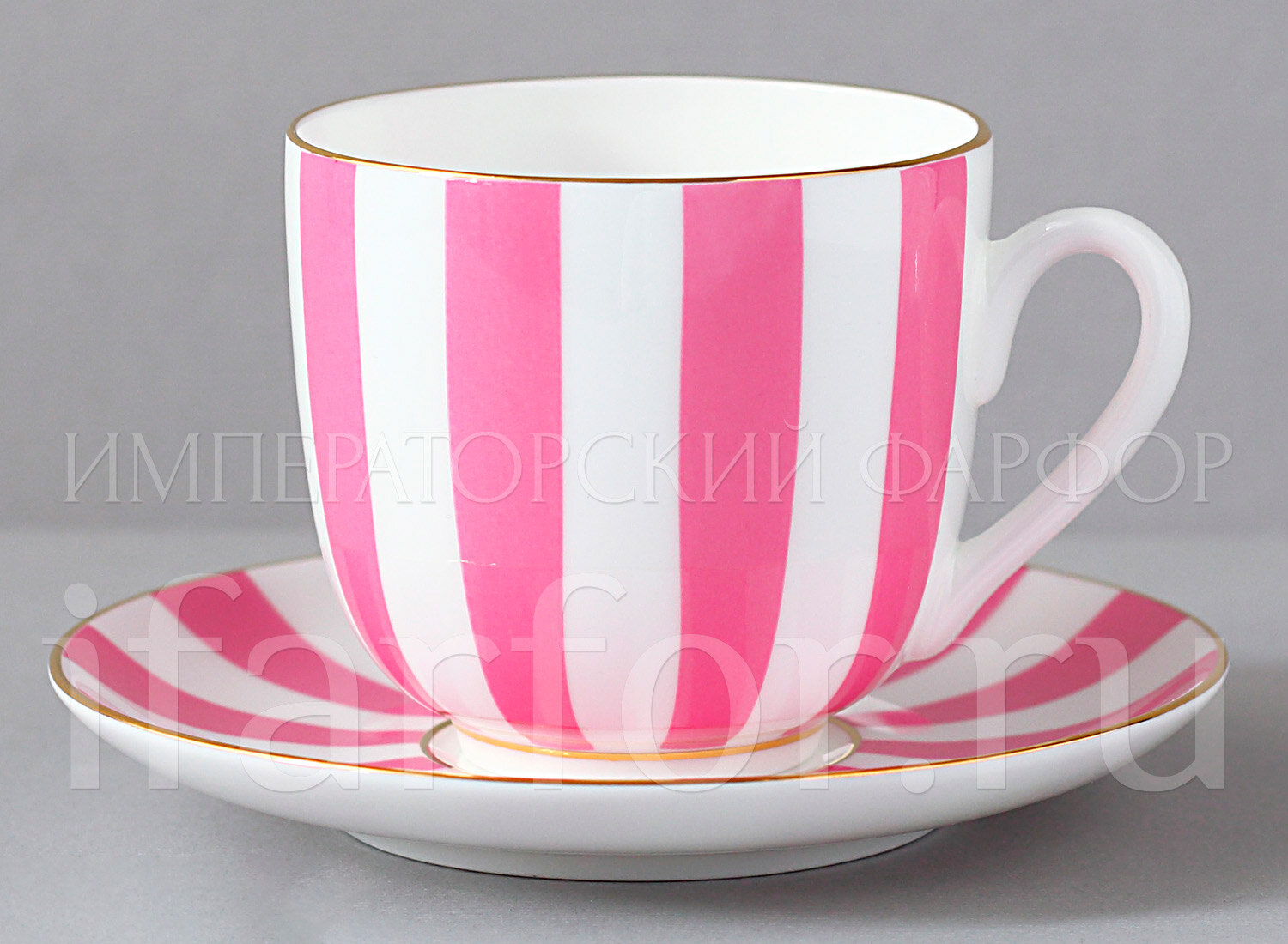 фото Чашка с блюдцем Да и нет (светло-розовый) Ландыш 2