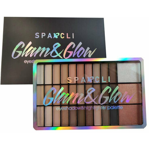 Палетка теней для век SPARCLI Glam & Glow Eyeshadow & Highlighter Palette