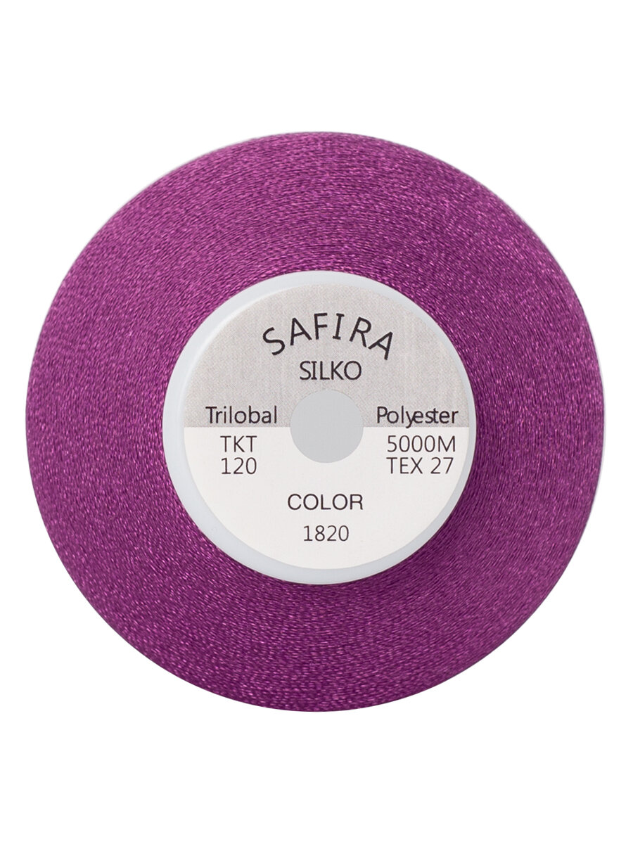 Нитки швейные для вышивания SAFIRA 120D/2, 5000м — фото 1