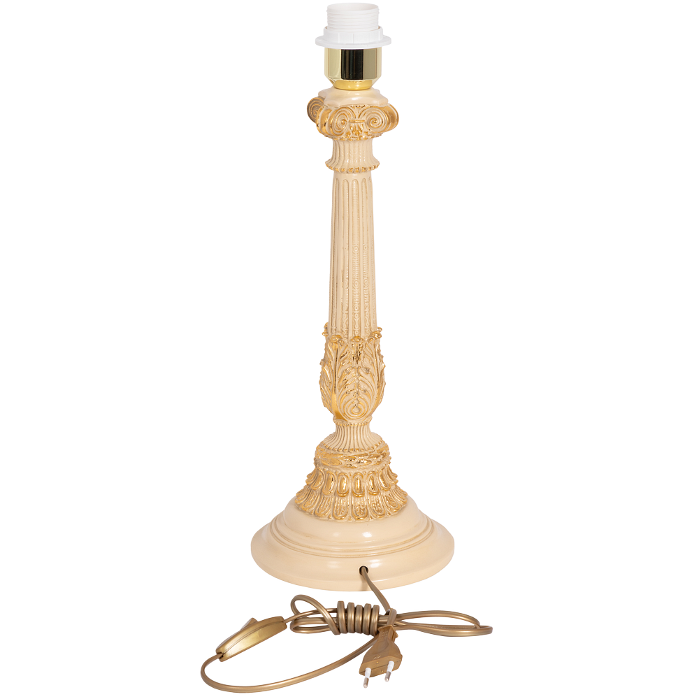 Настольная лампа Bogacho Колонна испанская бронзовая с темно-бежевым абажуром Тюссо Hoff - фото №10
