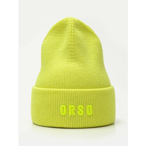 фото Шапка бини orso bianco, размер 54, желтый