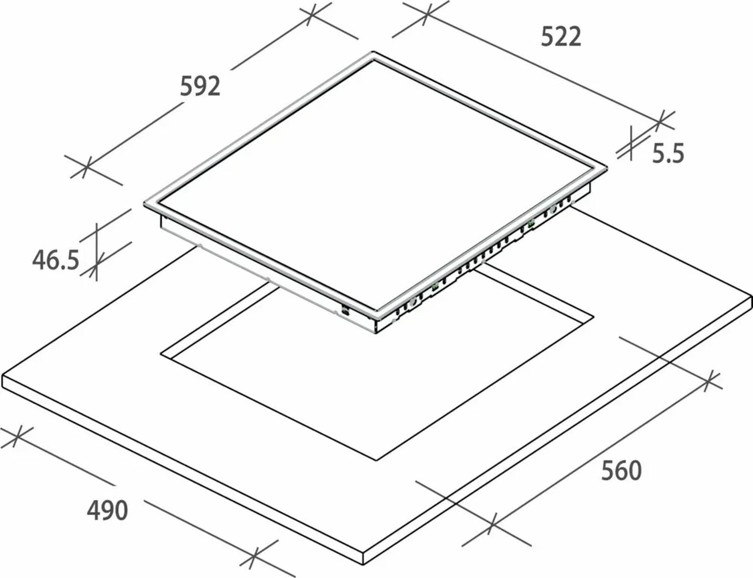 Варочная поверхность Candy CH64CCB/4U2 черный (33803209) - фото №3