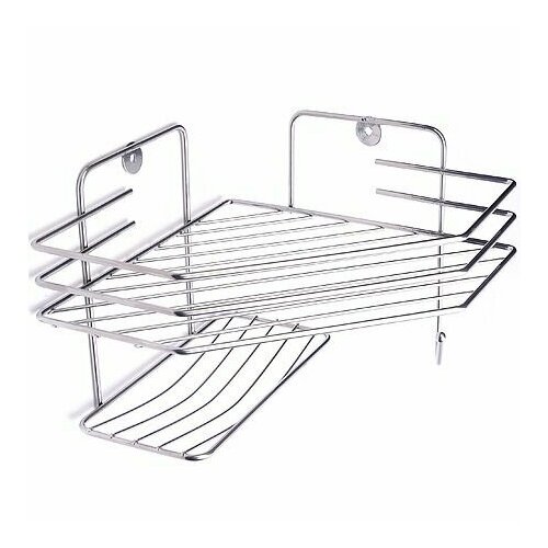 Полка угловая 1 секционная с мыльницей 1097₽