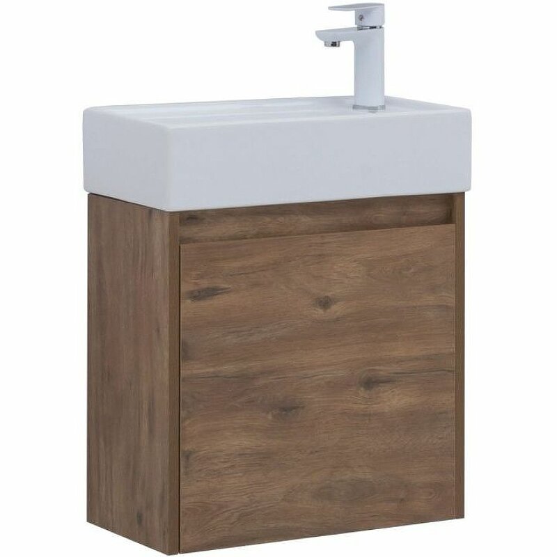 фото Тумба с раковиной Aquanet Nova Lite 50 302521 подвесная Дуб рустикальный
