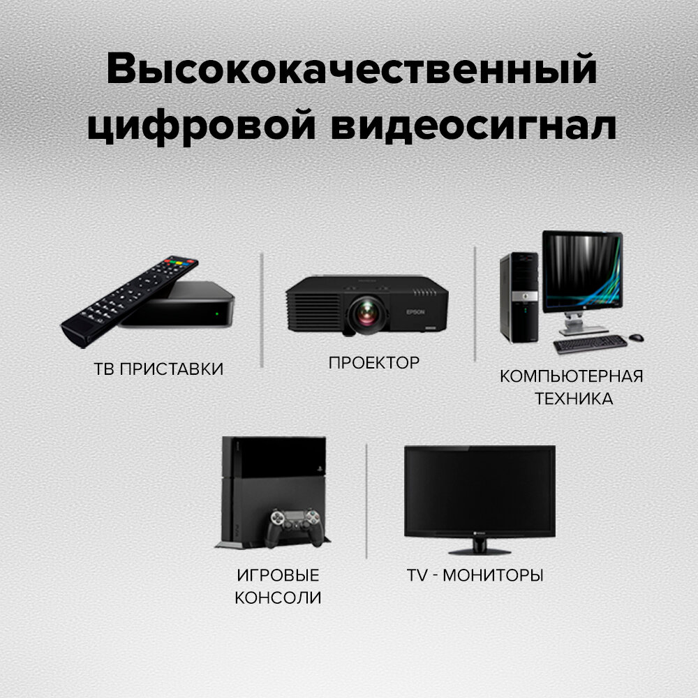 Greenconnect Кабель 5.0m HDMI версия 2.0, HDR 4:2:2, Ultra HD, 4K 60 fps 60Hz/5K*30Hz, 3D, AUDIO, 18.0 Гбит/с, 28/28 AWG, OD7.3mm, тройной экран, черный, GCR-HM411-5.0m Greenconnect HDMI (m) - HDMI (m - фото №4