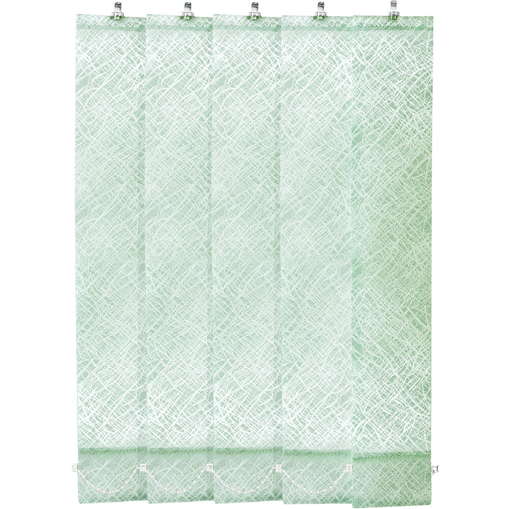 Ламели для вертикальных жалюзи 5шт Кракле светло-зеленый Длина 180 см