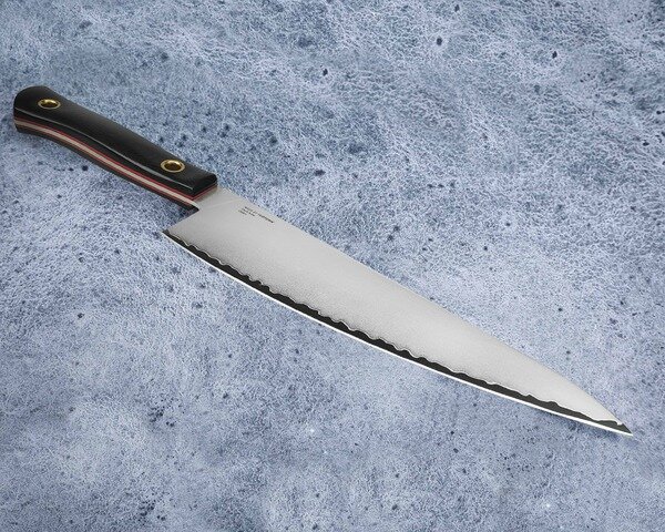 Кухонный нож Шеф 23см. сталь дамаск 129001