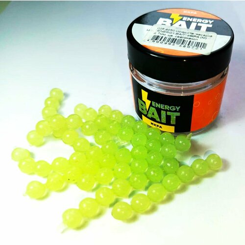 фото Искусств. насадка "energy bait" икра (m) д.7мм, цв. светонакоп. ароматизир. (63шт) 3k вaits