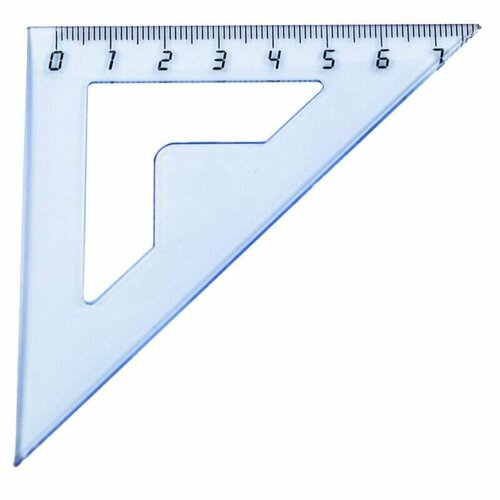 Треугольник №1 School пластиковый 7 см 90/45/45 градусов, 1835232