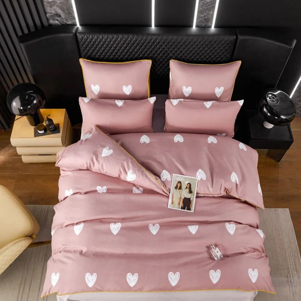 фото Комплект постельного белья, Евро Сатин-люкс, пододеяльник на молнии 200х220, простыня стандартная 220х240, наволочки 70x70, 50х70 зеленый, светло-серый