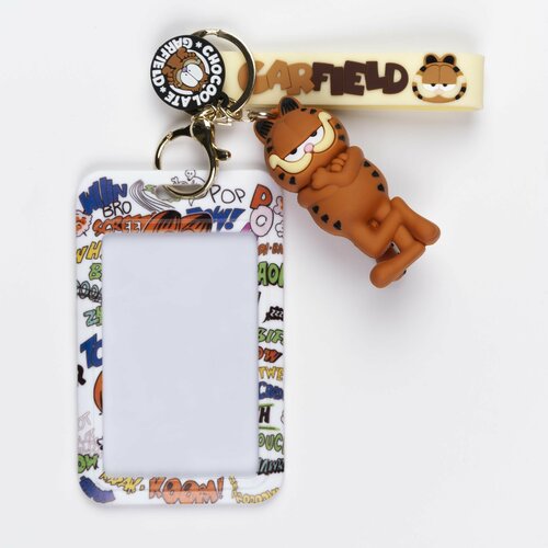 Держатель для бейджа, пропуска, карты + Брелок Гарфилд, Garfield