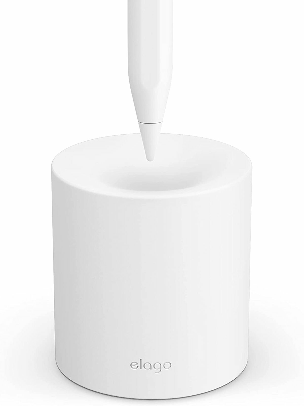 Elago подставка держатель для Apple Pencil 1-го и 2-го поколения Silicone stand White