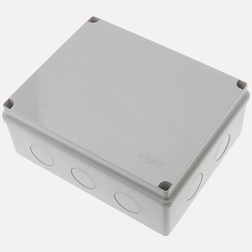 Изображение товара Коробка Тусо 67066 распаечная пластиковая без сальников 240х195х90мм IP55 серая (Рувинил)