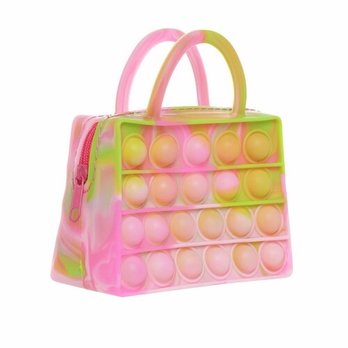 фото Игрушка-антистресс pop-it, 10х11 см, силикон, цветная, сумка, pop-it kuchenland