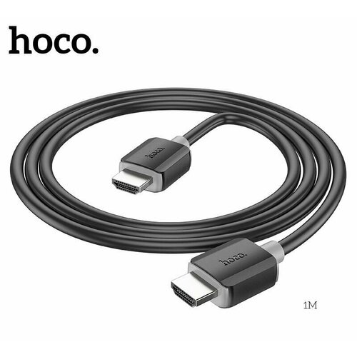 Кабель HOCO US08 HDTV 2.0 Male 4K, разъемы HDMI - HDMI, 1 метра кабель hdmi hdmi 1м hdtv 2 0 full hd 4k черный us08