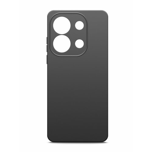 Чехол на Xiaomi Redmi Note 13 4G (Ксиоми Редми Ноте 13 4г) черный матовый силиконовый с защитой (бортиком) вокруг камер, Miuko