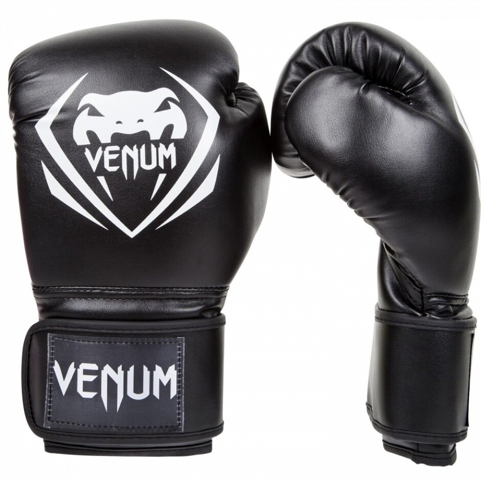 Боксерские перчатки тренировочные Venum Contender - Black (16 oz)