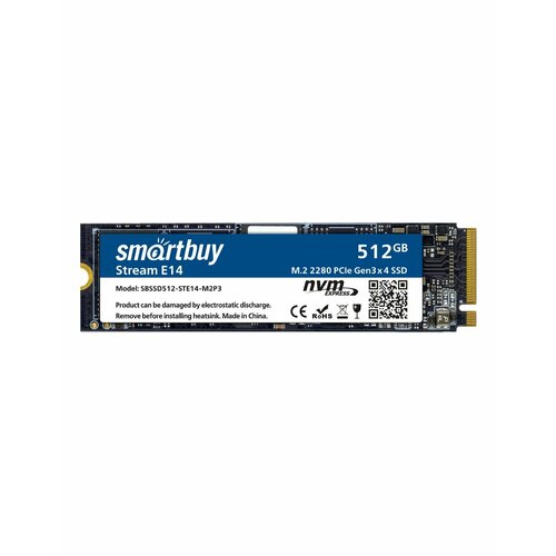 Твердотельный накопитель SSD Smartbuy Stream E14 M.2 NVMe 512Gb (SBSSD512-STE14-M2P3)