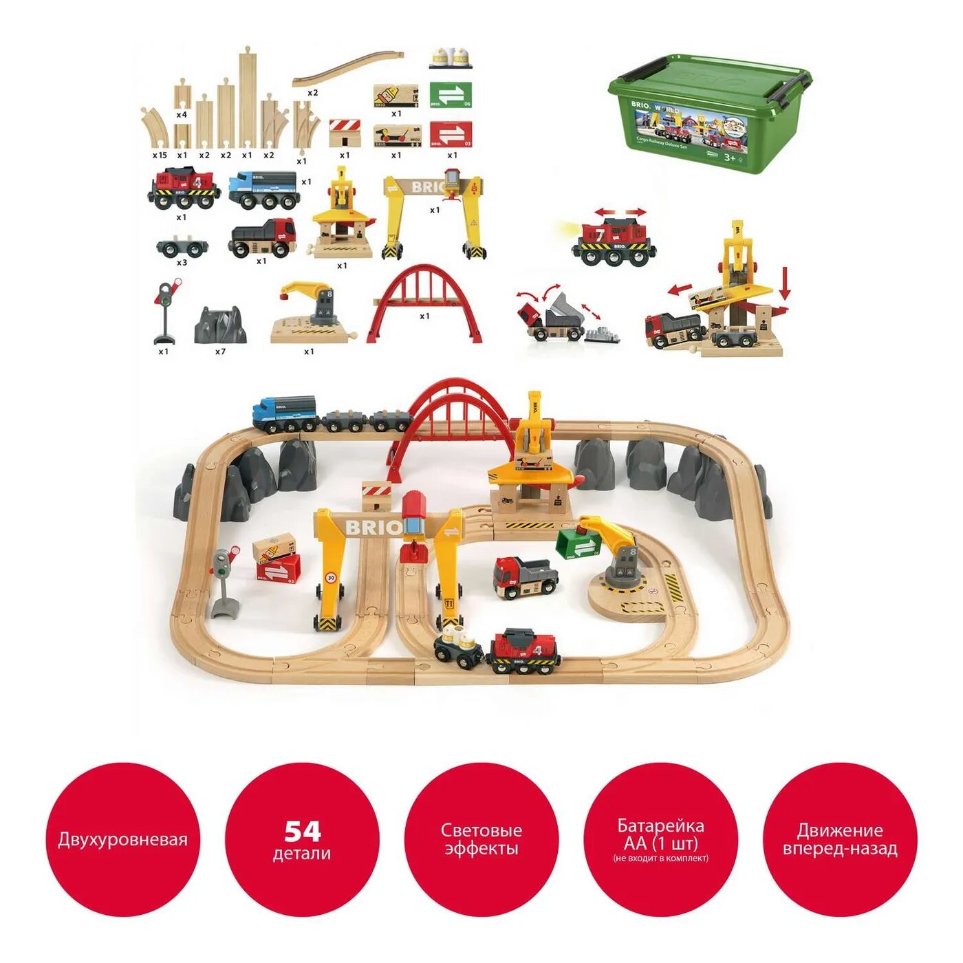 Грузовая железная дорога BRIO ,большой набор Люкс - фото №16